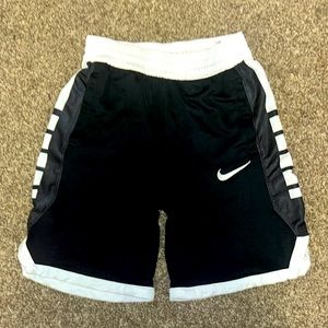 nike pro kids black and white basketball shorts